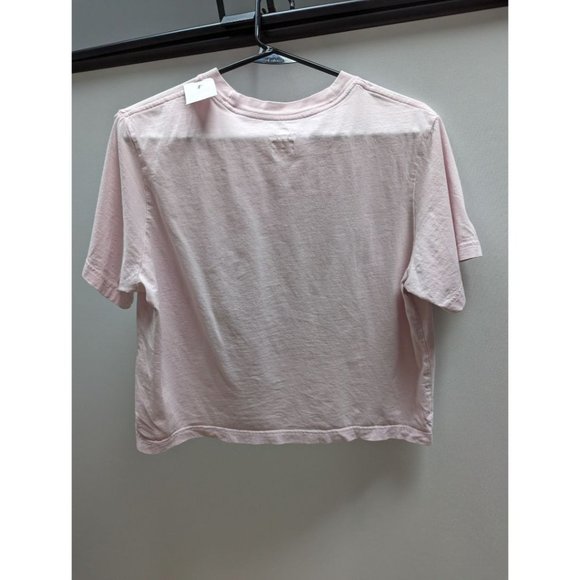Nike Logo Pink Loose Fit Crop Tee - Picture 2 of 2